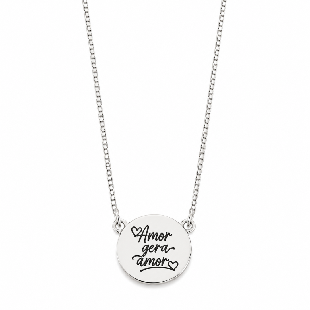 Colar Amor Gera Amor Prata 925