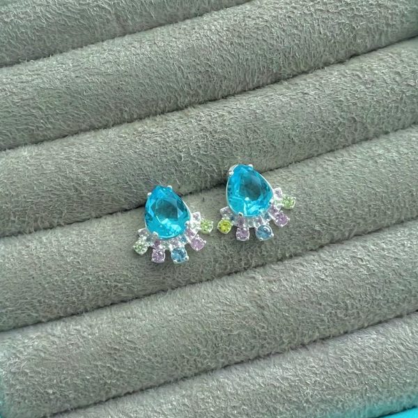 Brinco Colors Prata 925 - Topazio