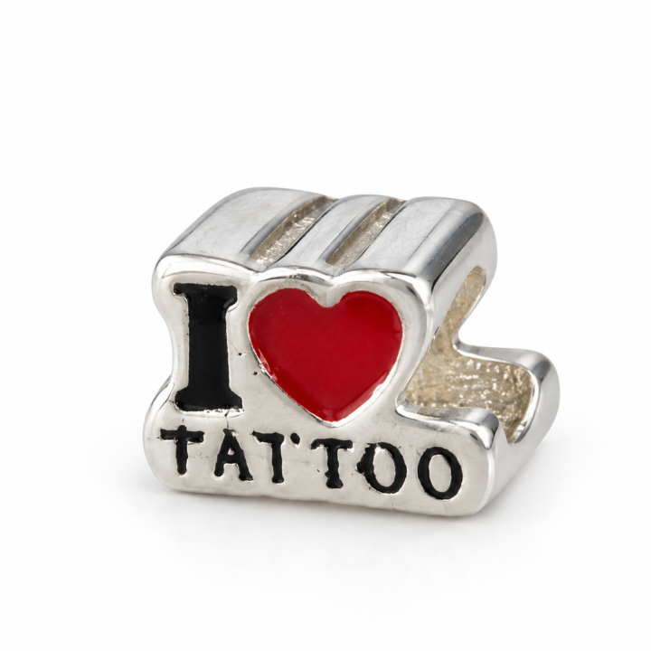 Berloque I Love Tattoo Prata 925