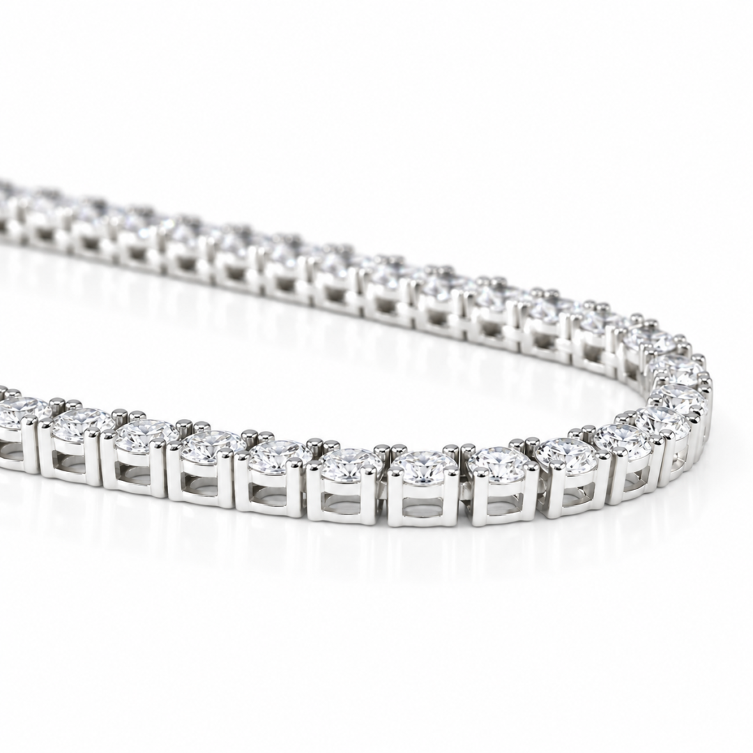 Colar Riviera Cristal Prata 925