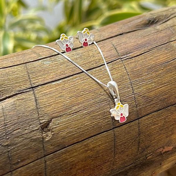 CONJUNTO INFANTIL / ANJINHO - PRATA 925