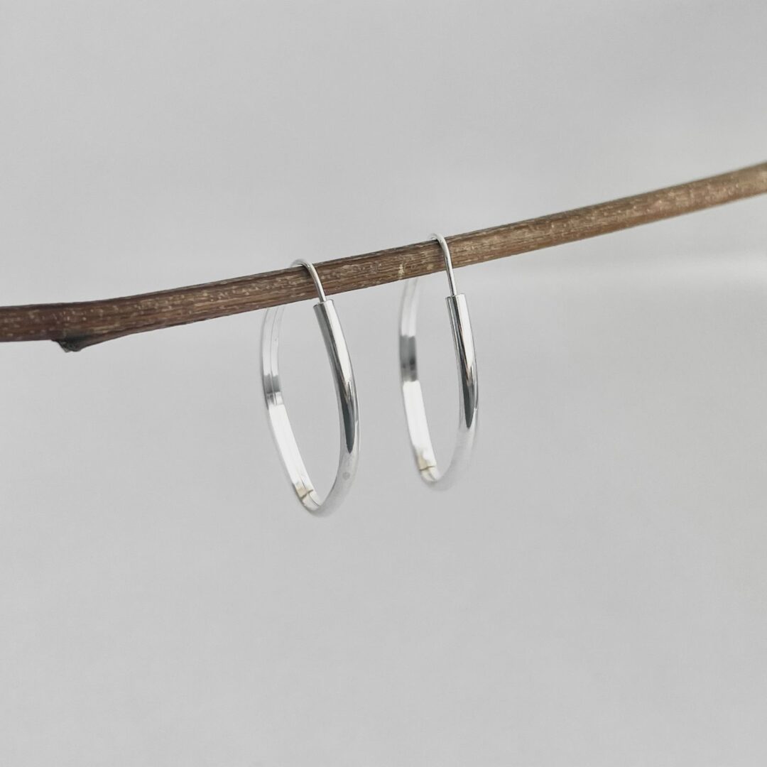 ARGOLA OVAL - PRATA 925
