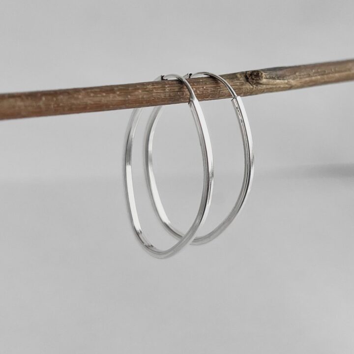 ARGOLA OVAL - PRATA 925