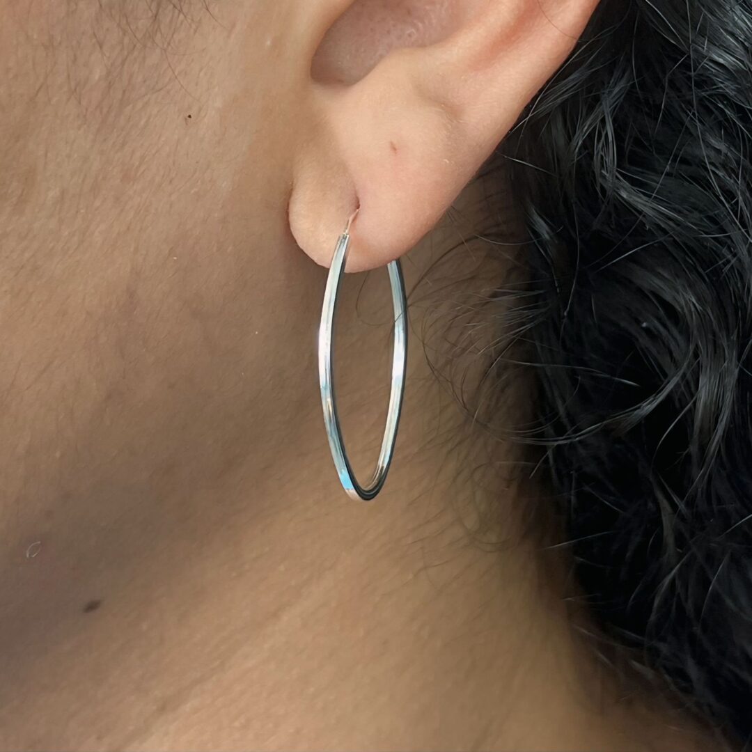 ARGOLA OVAL - PRATA 925