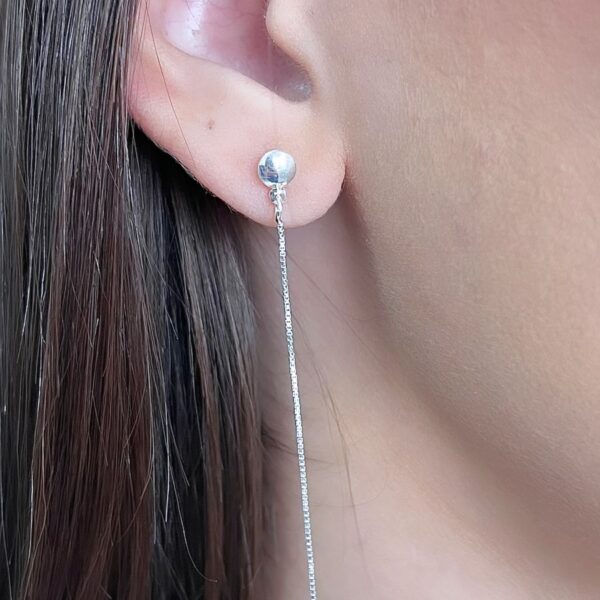 BRINCO CORAÇÃO PENDURADO - PRATA 925