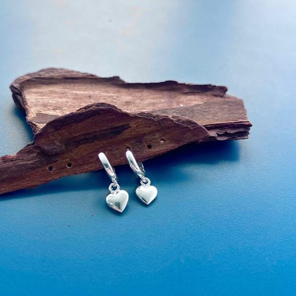 ARGOLINHA COM PINGENTE CORAÇÃO - PRATA 925