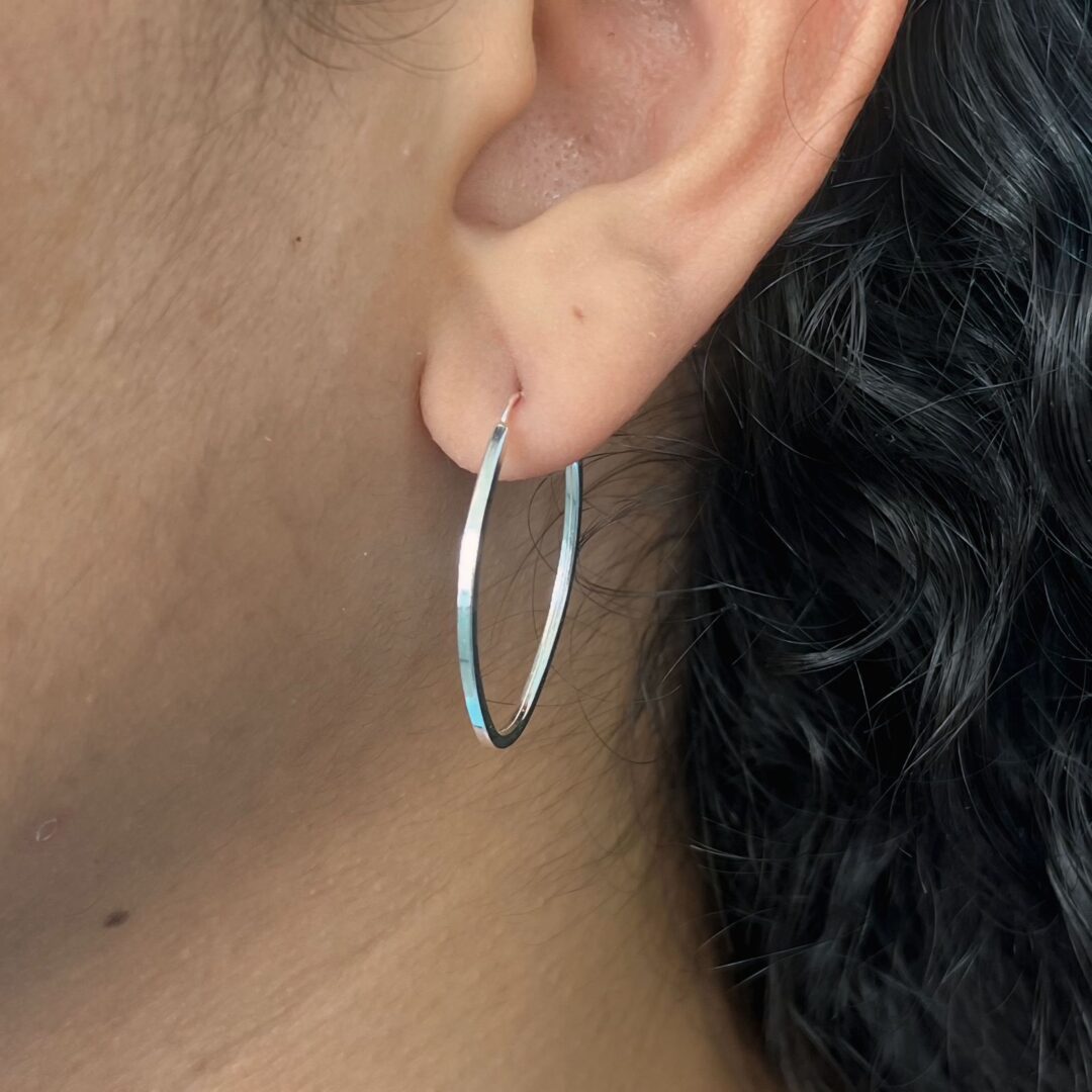 ARGOLA OVAL - PRATA 925