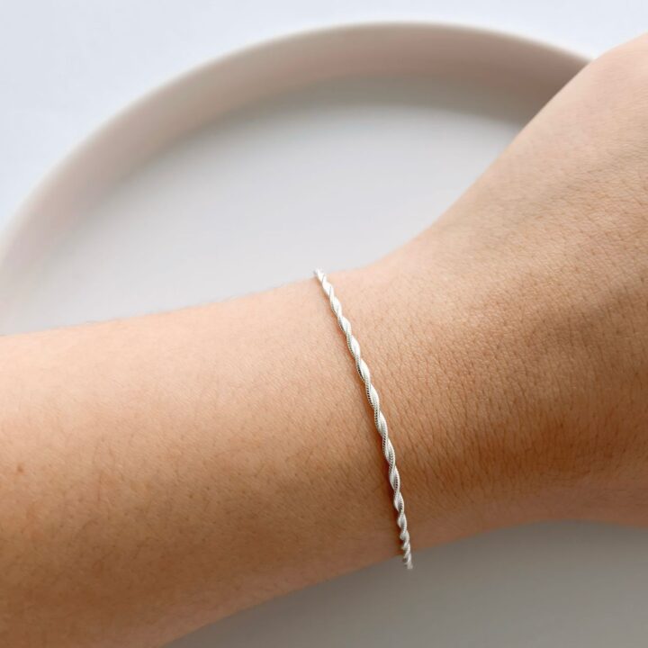 PULSEIRA 2 FIOS TORCIDOS - PRATA 925