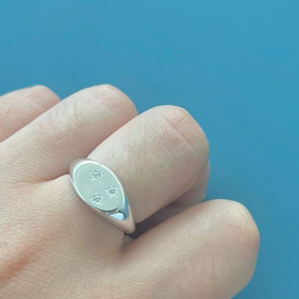 ANEL ESTRELAS COM ZIRCÔNIAS - PRATA 925