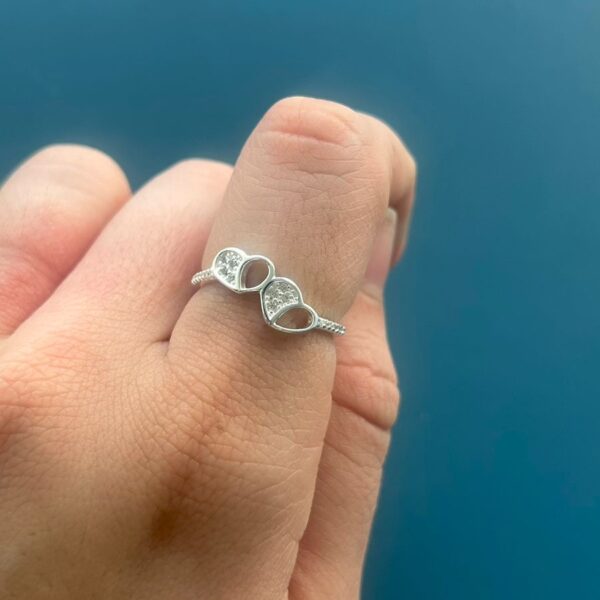 ANEL CORAÇÃO - PRATA 925