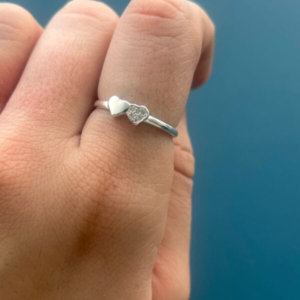 ANEL CORAÇÃO - PRATA 925