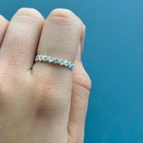 ANEL ARO ESTRELAS - PRATA 925