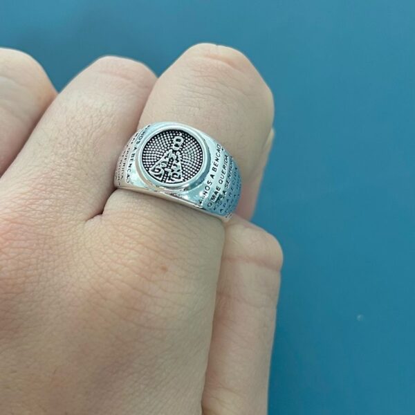 ANEL NOSSA SENHORA COM ORAÇÃO - PRATA 925