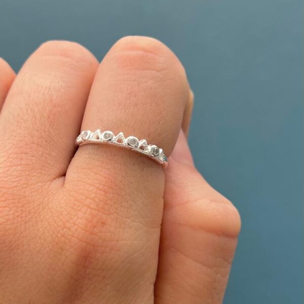 ANEL APARADOR ZIRCÔNIAS - PRATA 925