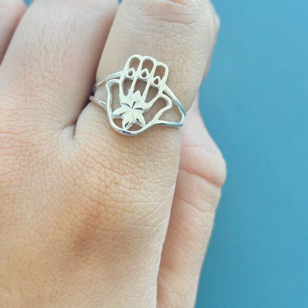 Anel Mão De Fátima Prata 925