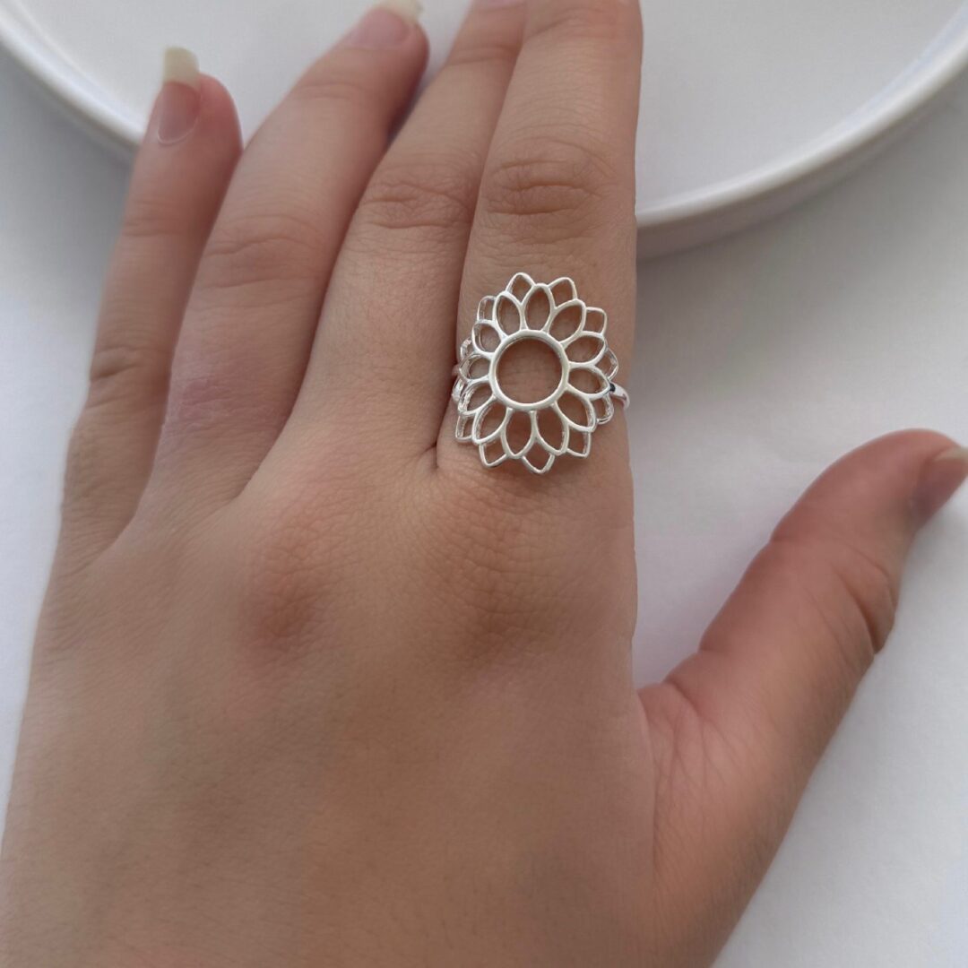 ANEL FLOR - PRATA 925