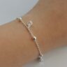 PULSEIRA BOLINHAS / ZIRCÔNIAS - PRATA 925