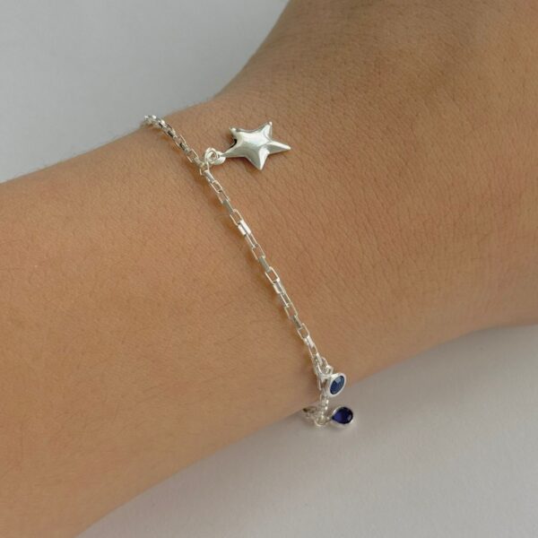 Pulseira Estrela com Zircônias - Prata 925