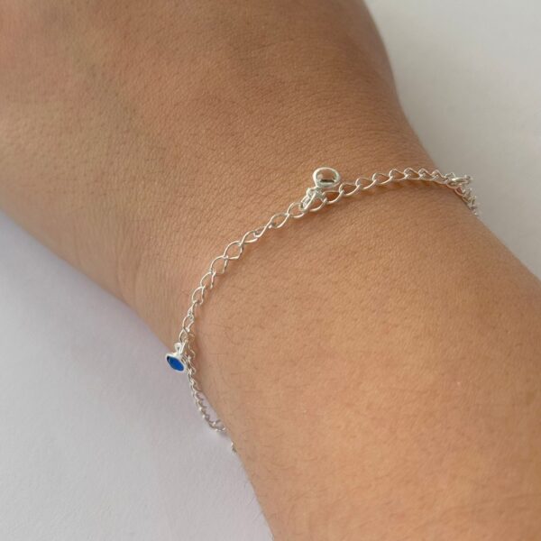 Pulseiras Zircônias Coloridas - Prata 925
