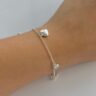 PULSEIRA CORAÇÃO / ZIRCÔNIAS - PRATA 925