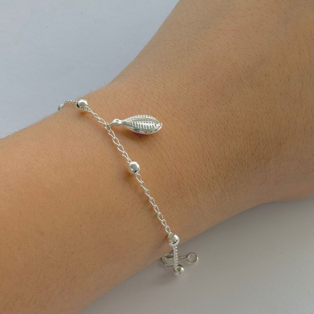 PULSEIRA BOLINHAS / BÚZIO - PRATA 925