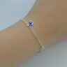 PULSEIRA ESTRELAS / ZIRCÔNIAS SAFIRA - PRATA 925