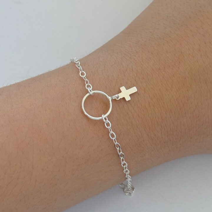 PULSEIRA CRUCIFIXO - PRATA 925