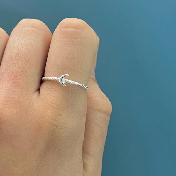 ANEL LUA ARO TORCIDO - PRATA 925