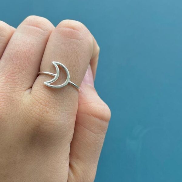 ANEL LUA VAZADO - PRATA 925 - 17