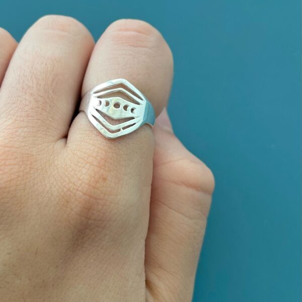 ANEL FASES DA LUA - PRATA 925