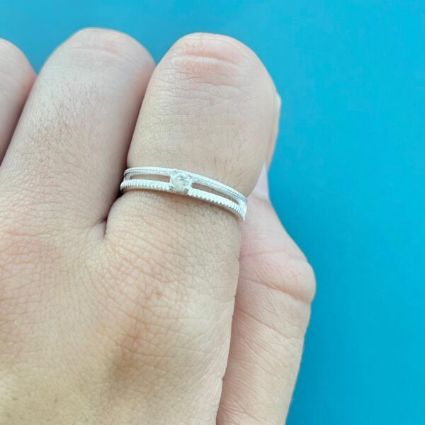 ANEL ARO DUPLO - PRATA 925 - 18