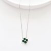 COLAR TREVO / MALAQUITA - PRATA 925