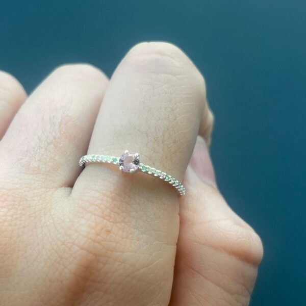 ANEL COLORS QUARTZO ROSA - PRATA 925