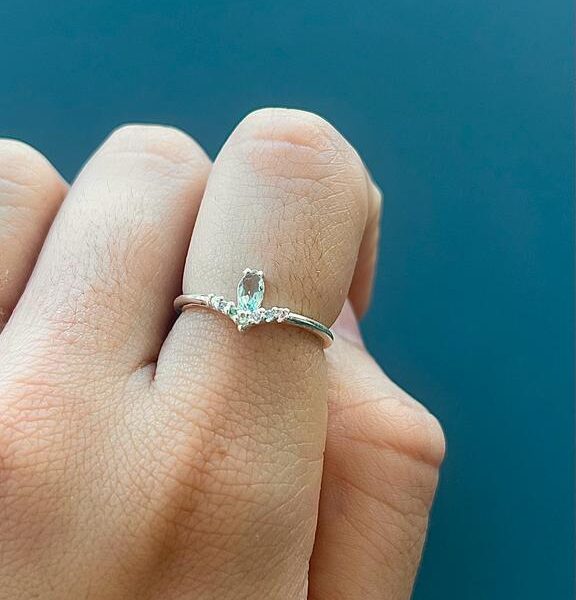 ANEL LÍVIA TOPÁZIO - PRATA 925 - 15