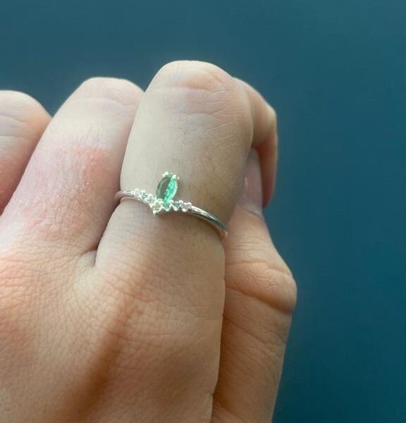 ANEL LÍVIA TURMALINA - PRATA 925