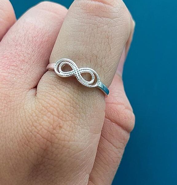 ANEL INFINITO DUPLO - PRATA 925