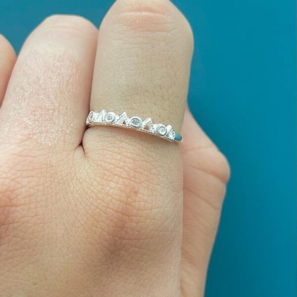 ANEL FORMAS GEOMÉTRICAS - PRATA 925