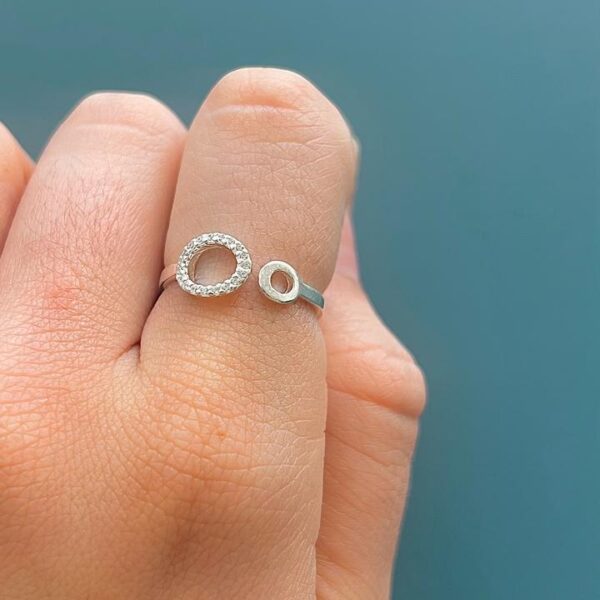 ANEL REGULÁVEL CÍRCULOS - PRATA 925