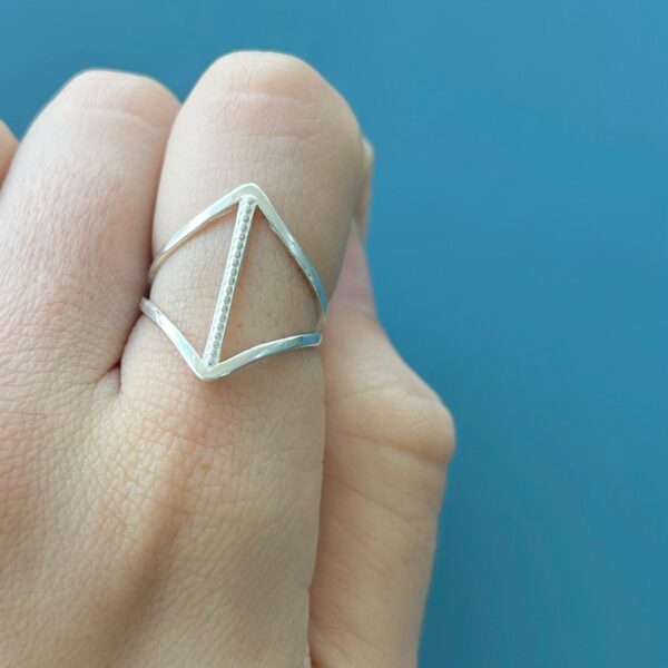ANEL GEOMÉTRICO - PRATA 925 - 19