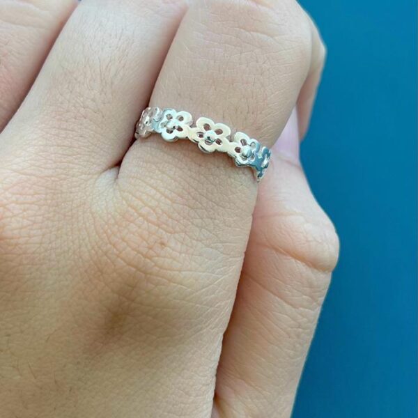 ANEL FLORZINHAS - PRATA 925