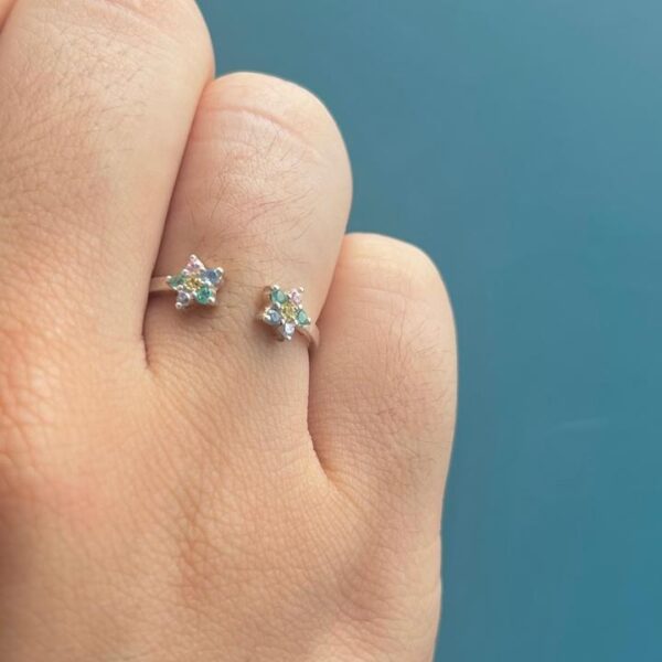 ANEL FLORZINHA COLORS - PRATA 925