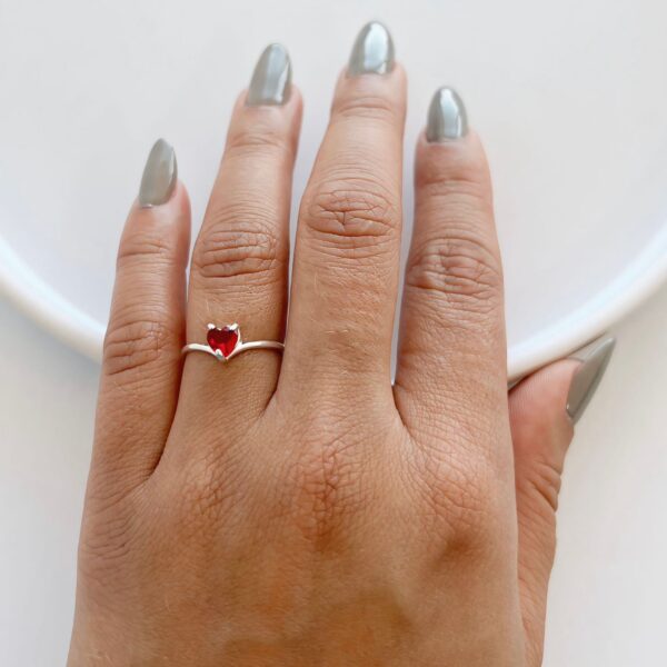 ANEL CORAÇÃO - PRATA 925 - 15