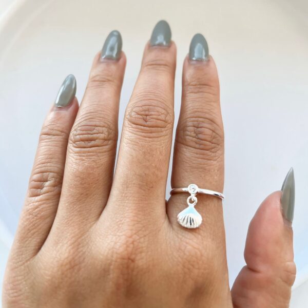 ANEL PINGENTE CONCHA - PRATA 925 - 20