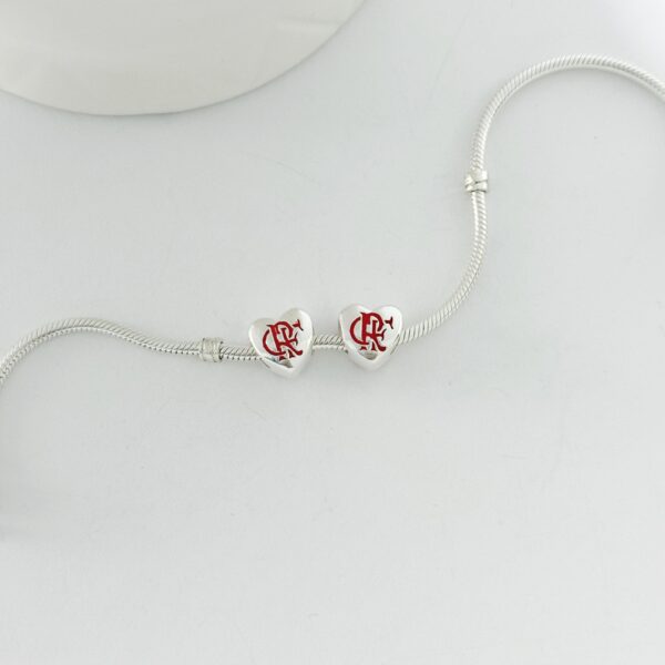 BERLOQUE CORAÇÃO / FLAMENGO - PRATA 925