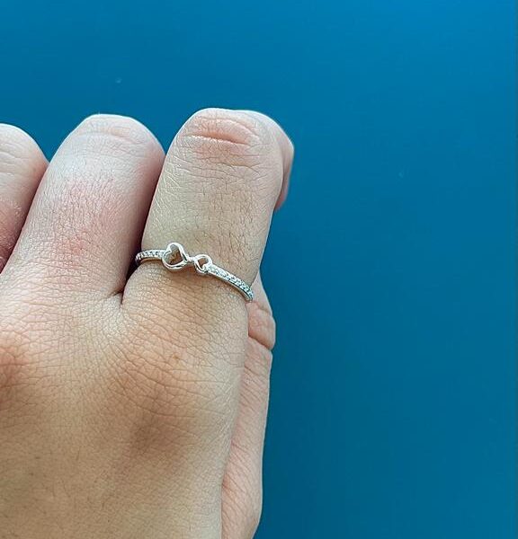 ANEL CORAÇÃO INFINITO - PRATA 925
