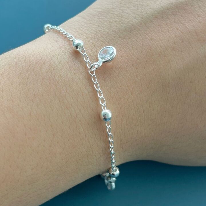 PULSEIRA ZIRCÔNIAS - PRATA 925