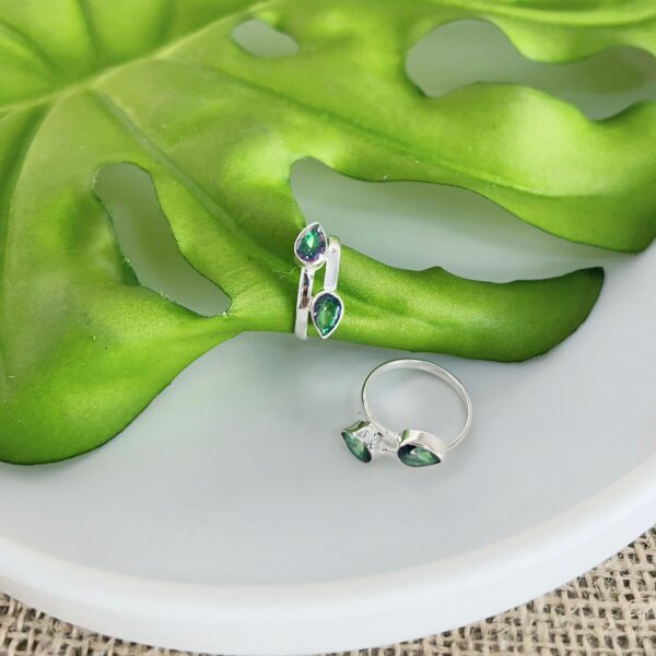 ANEL GOTAS / PEDRAS NATURAIS - PRATA 925 - TOPÁZIO MÍSTICO, 13