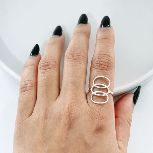 ANEL FORMA GEOMÉTRICA - PRATA 925 - 23