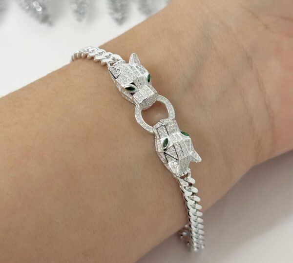 PULSEIRA PANTERA / INSPIRAÇÃO CARTIER - PRATA 925