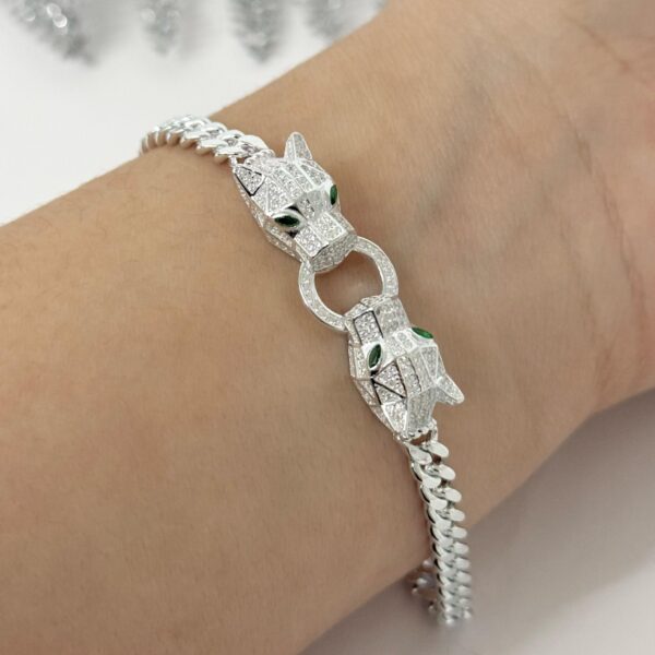 PULSEIRA PANTERA / INSPIRAÇÃO CARTIER - PRATA 925